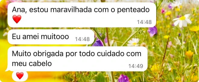 Depoimento Cliente Ana de Tranças Penteados